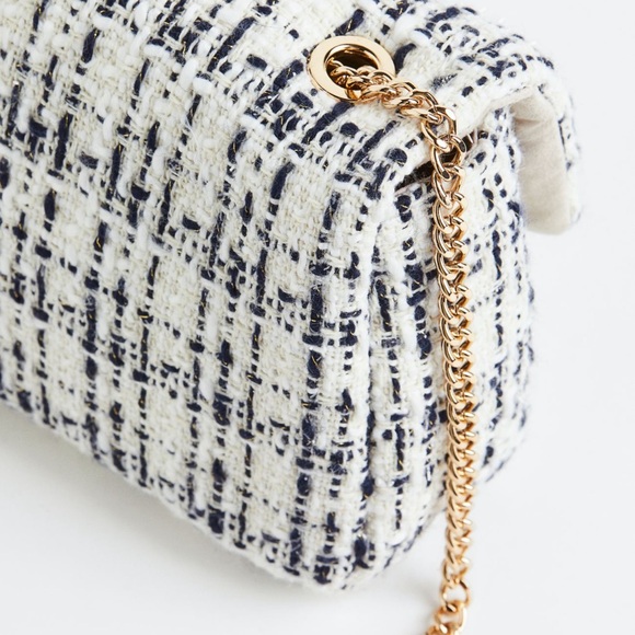 Tweed textured crossbody checked bag - Picture 4 of 9